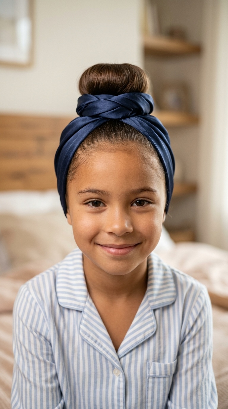 Top Knot with Satin Wrap
