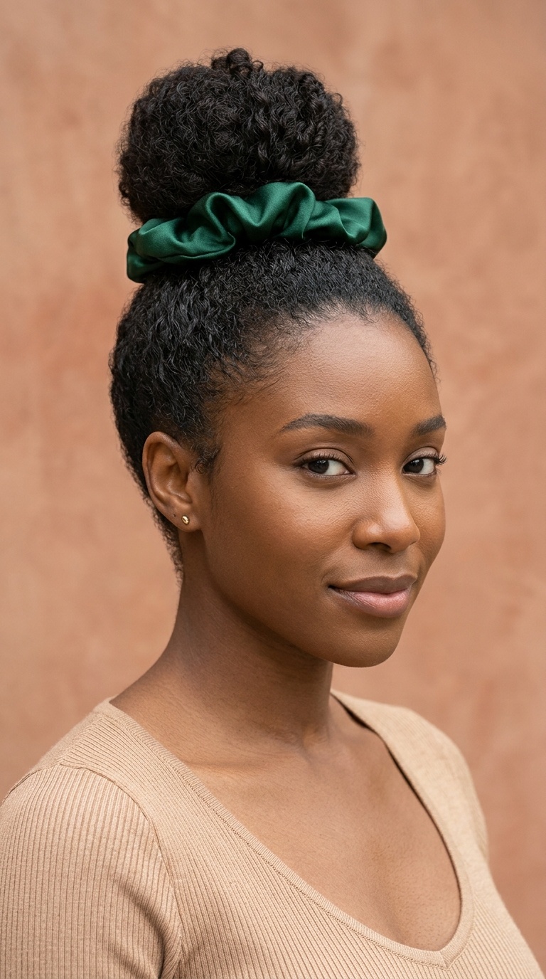 Top Knot with Silk Scrunchie