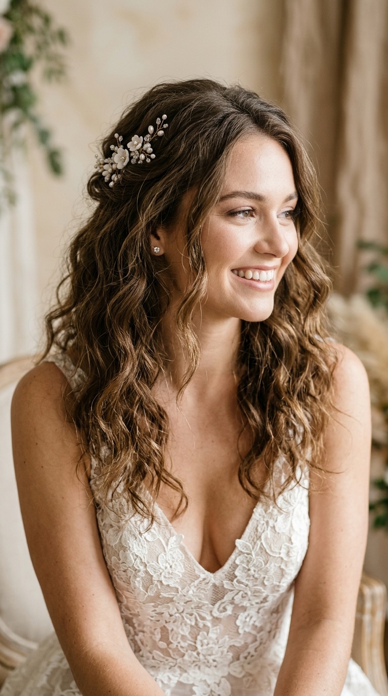 Tousled Beachy Wedding Waves