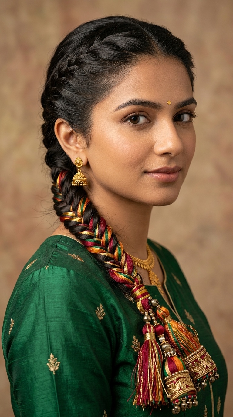 Traditional Fishtail Braid with Parandi