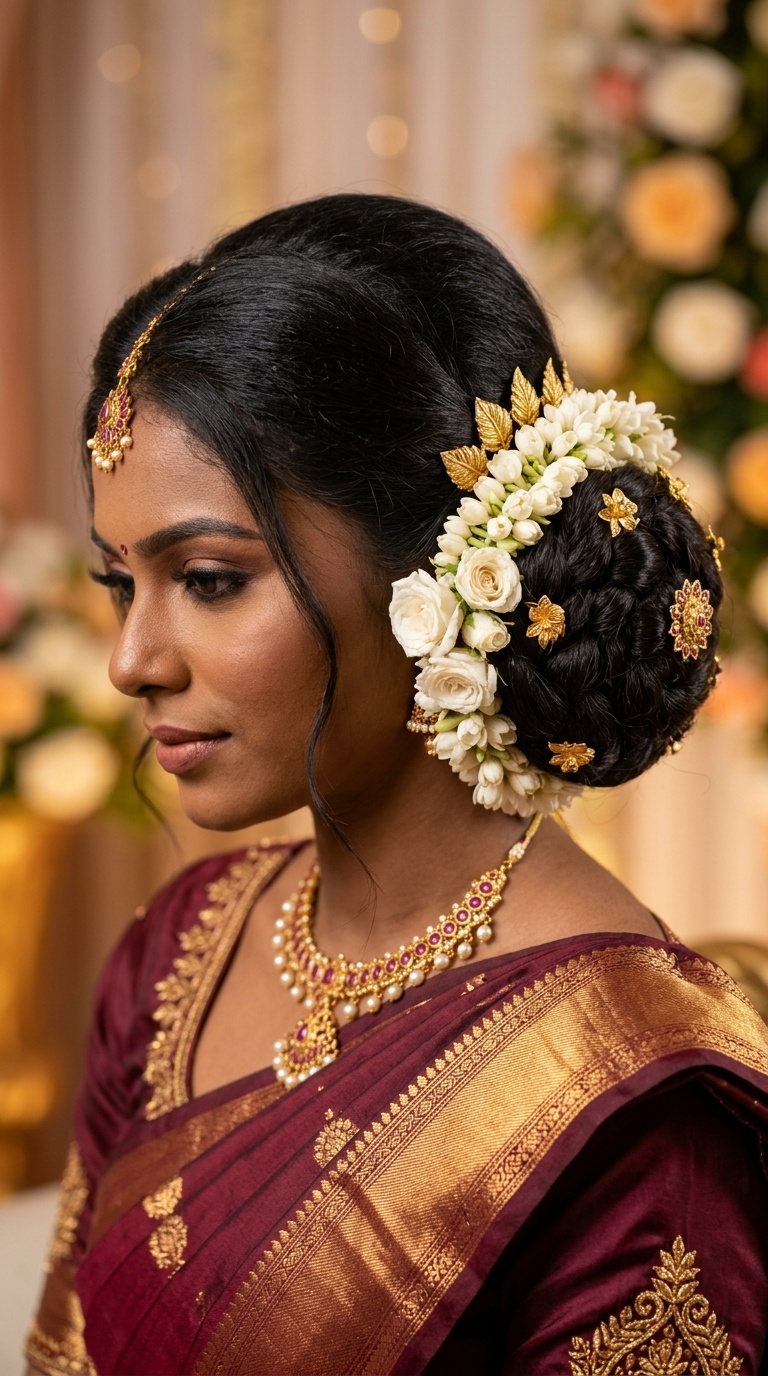 Traditional Low Gilded Bun
