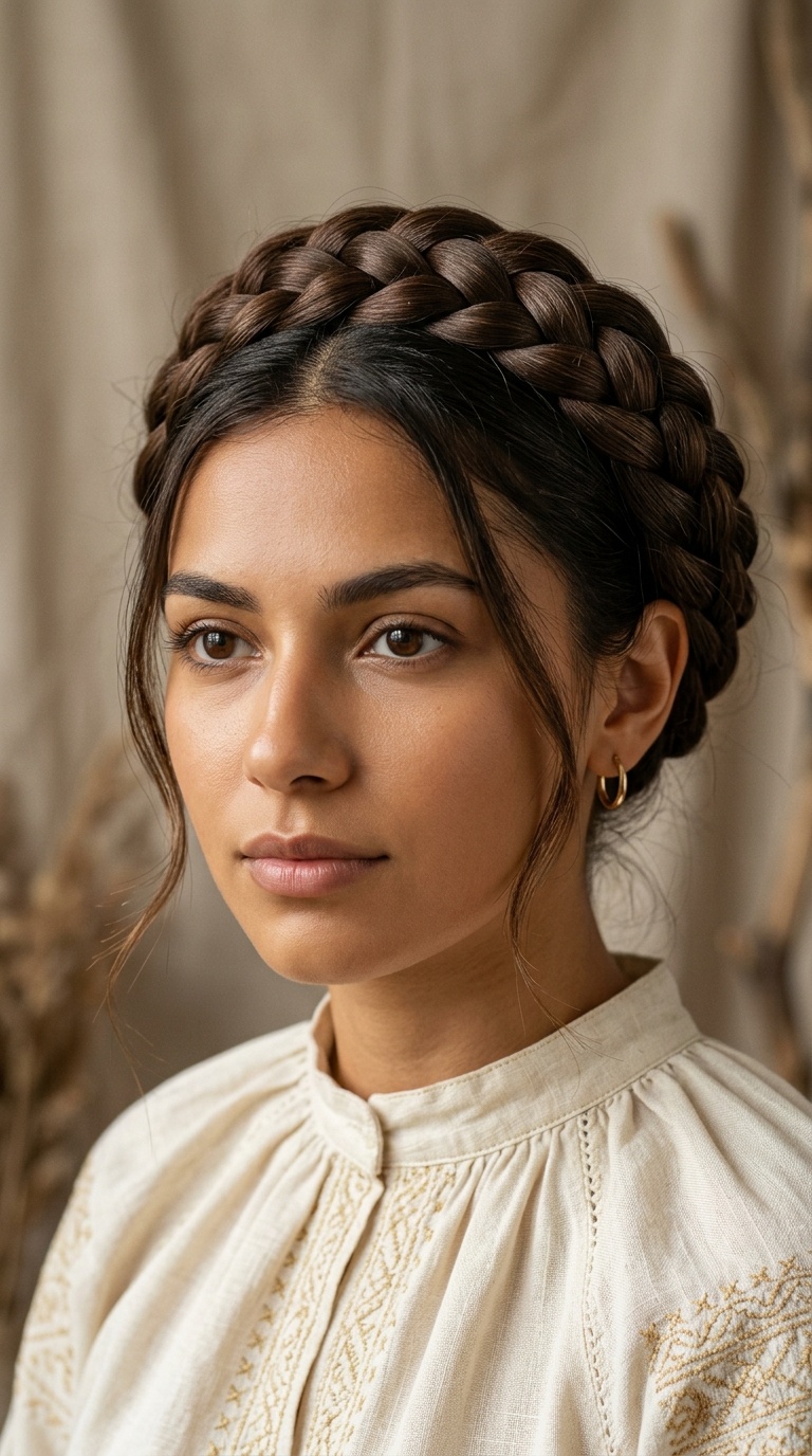 Traditional Milkmaid Braids