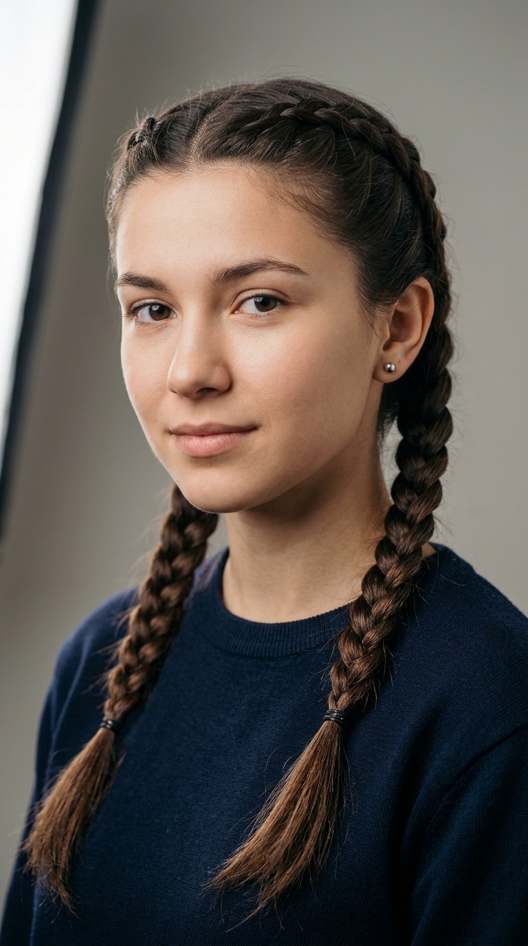 Traditional Pigtail Braids