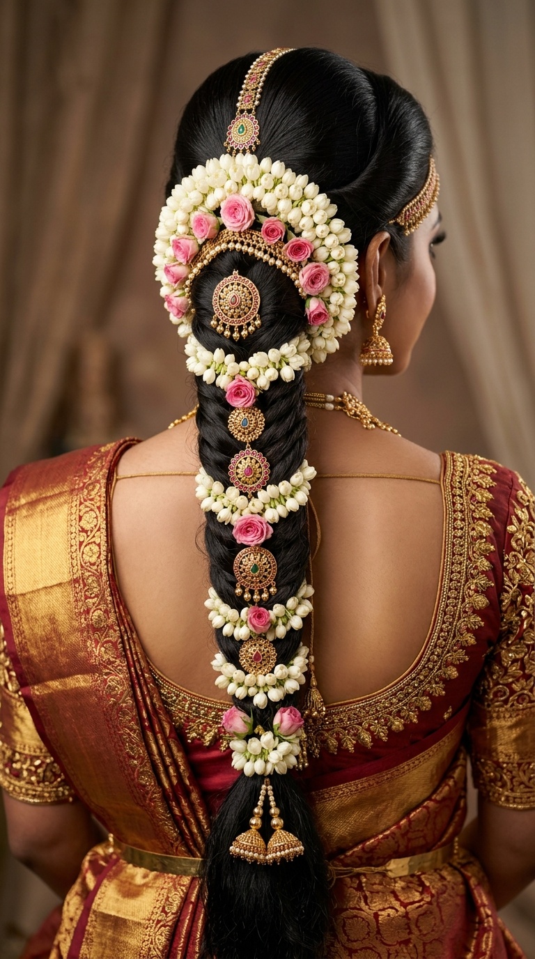 Traditional South Indian Braid (Jadai)