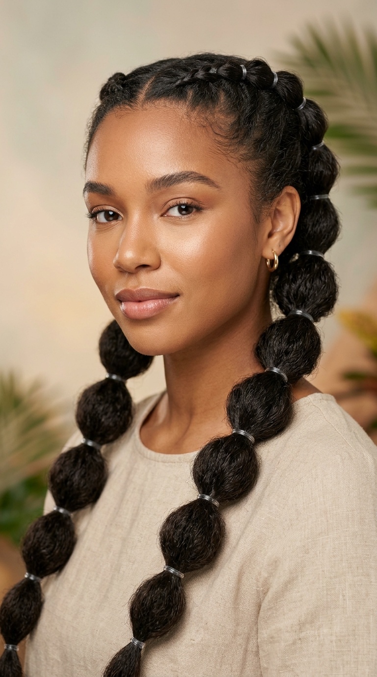 Trendy Bubble Braids