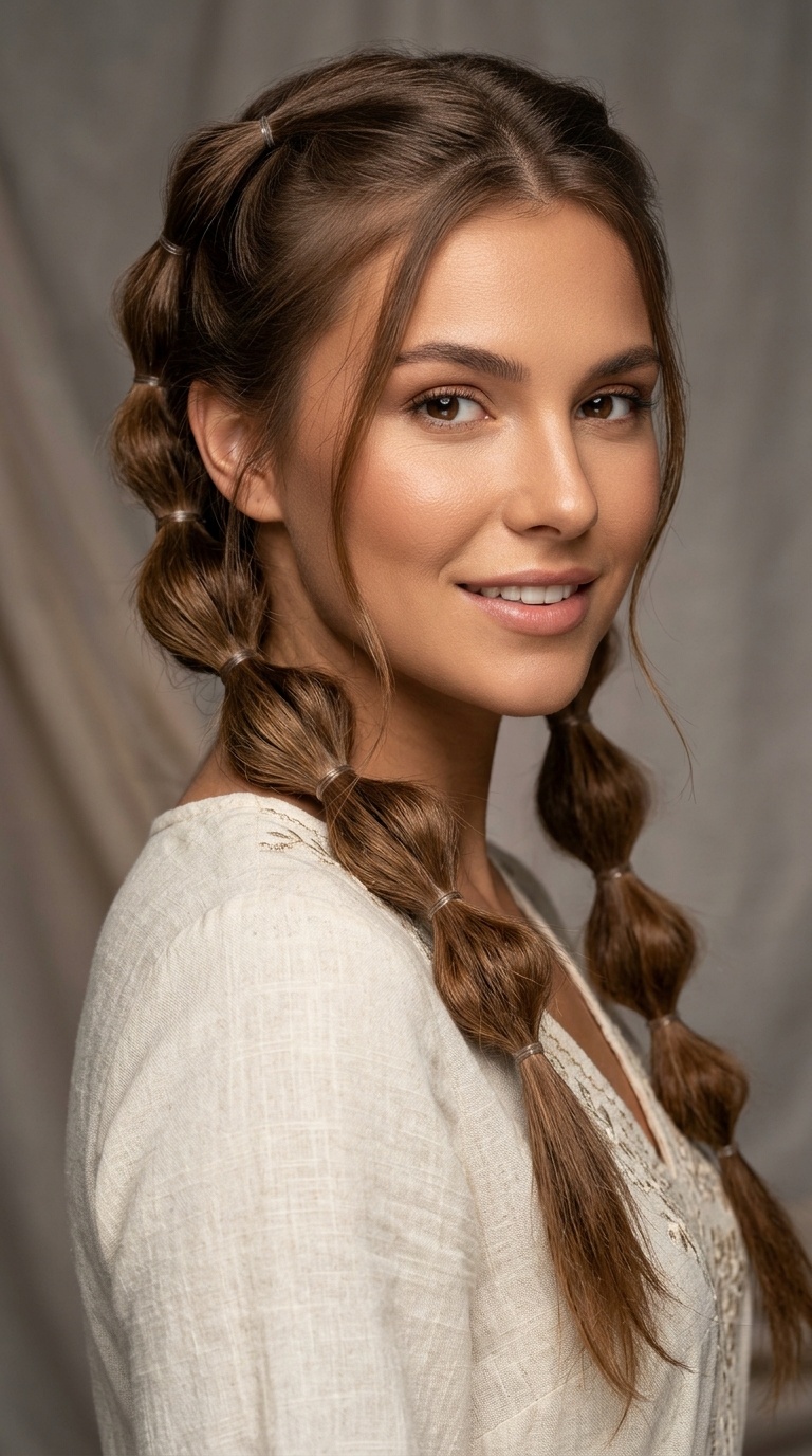 Trendy Bubble Braids