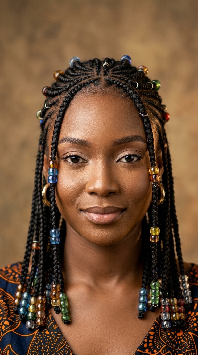 Tribal Braids with Glass Beads