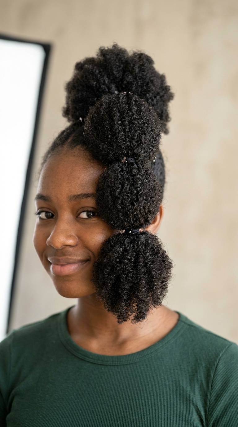 Triple Afro Puffs