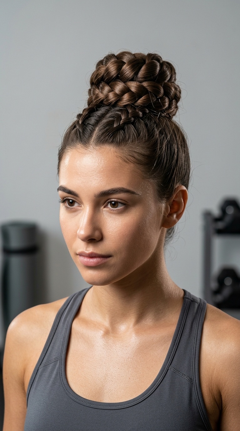 Triple-Braided High Bun