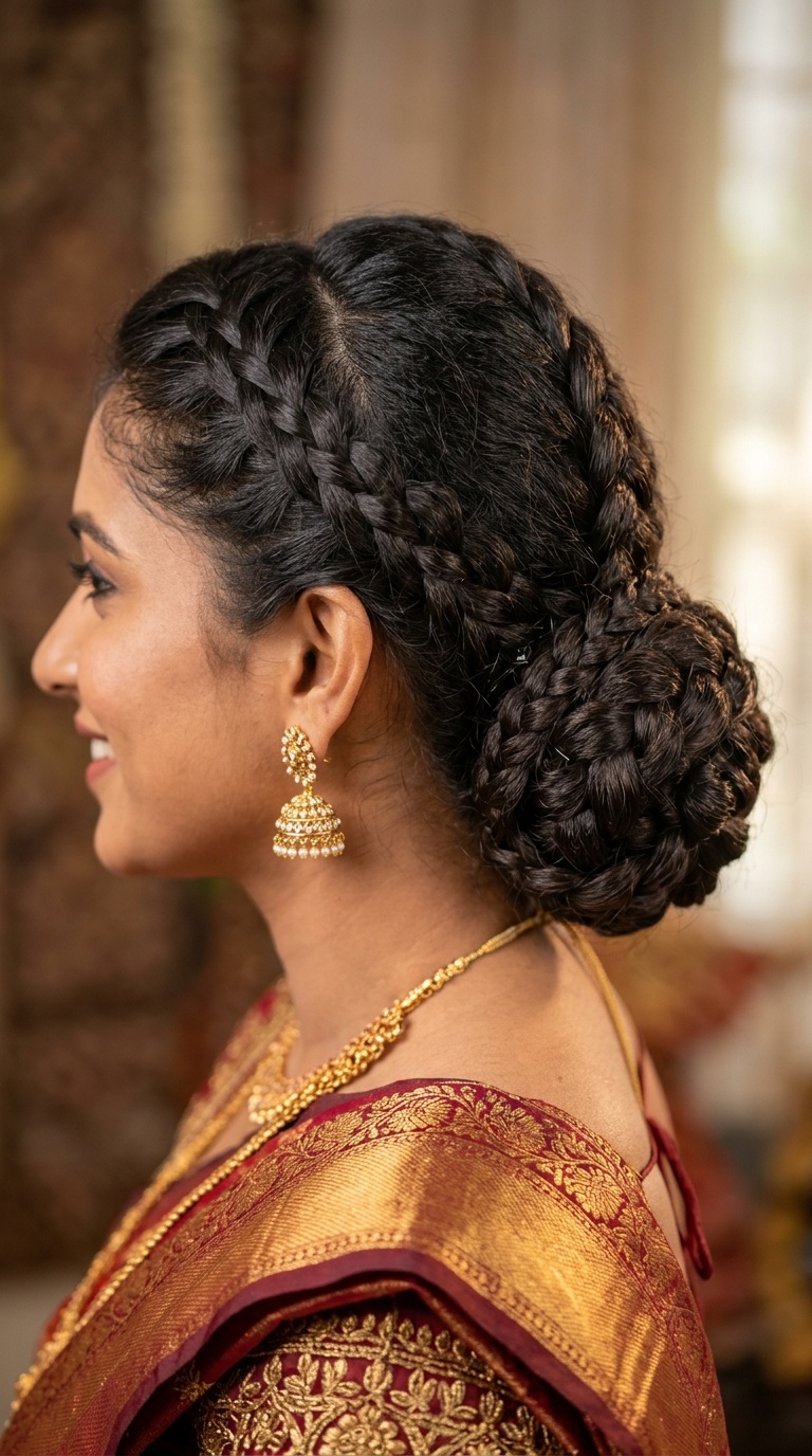 Triple Braided Low Bun