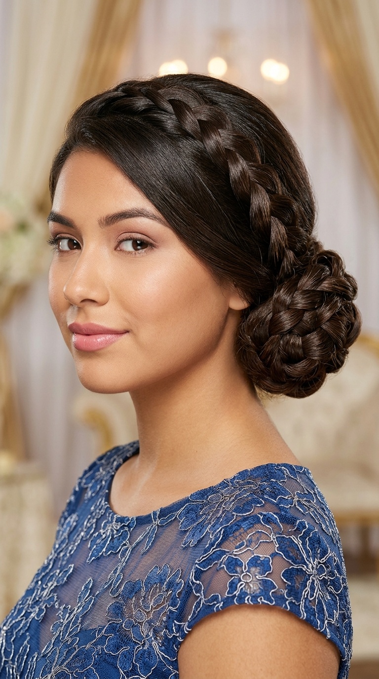 Triple Braided Low Bun