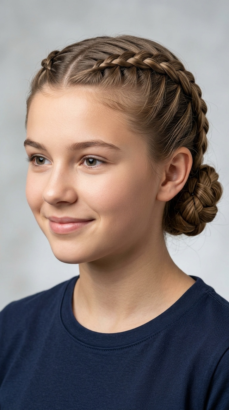 Triple Braided Low Bun