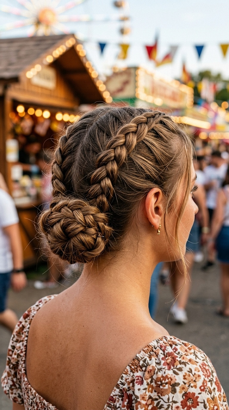 Triple Braided Low Bun