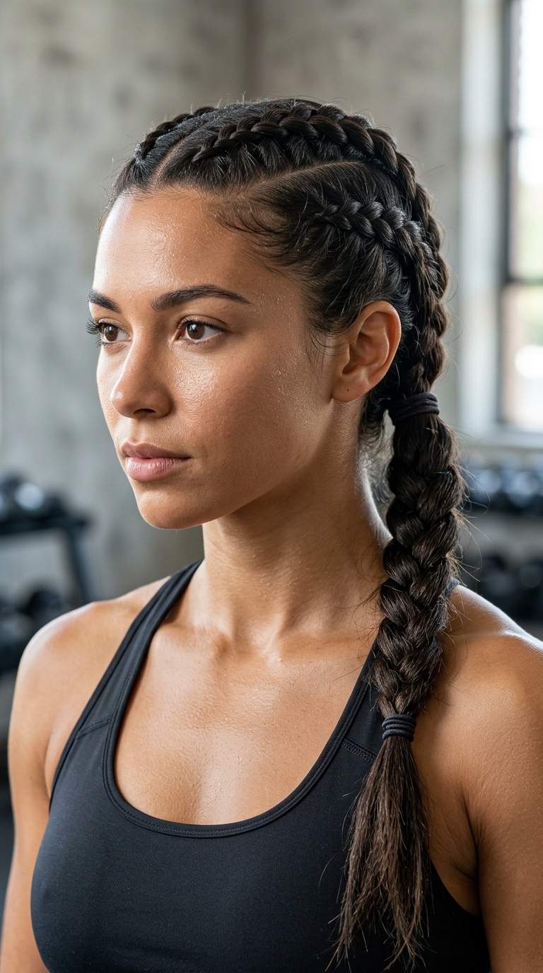 Triple Braided Ponytail