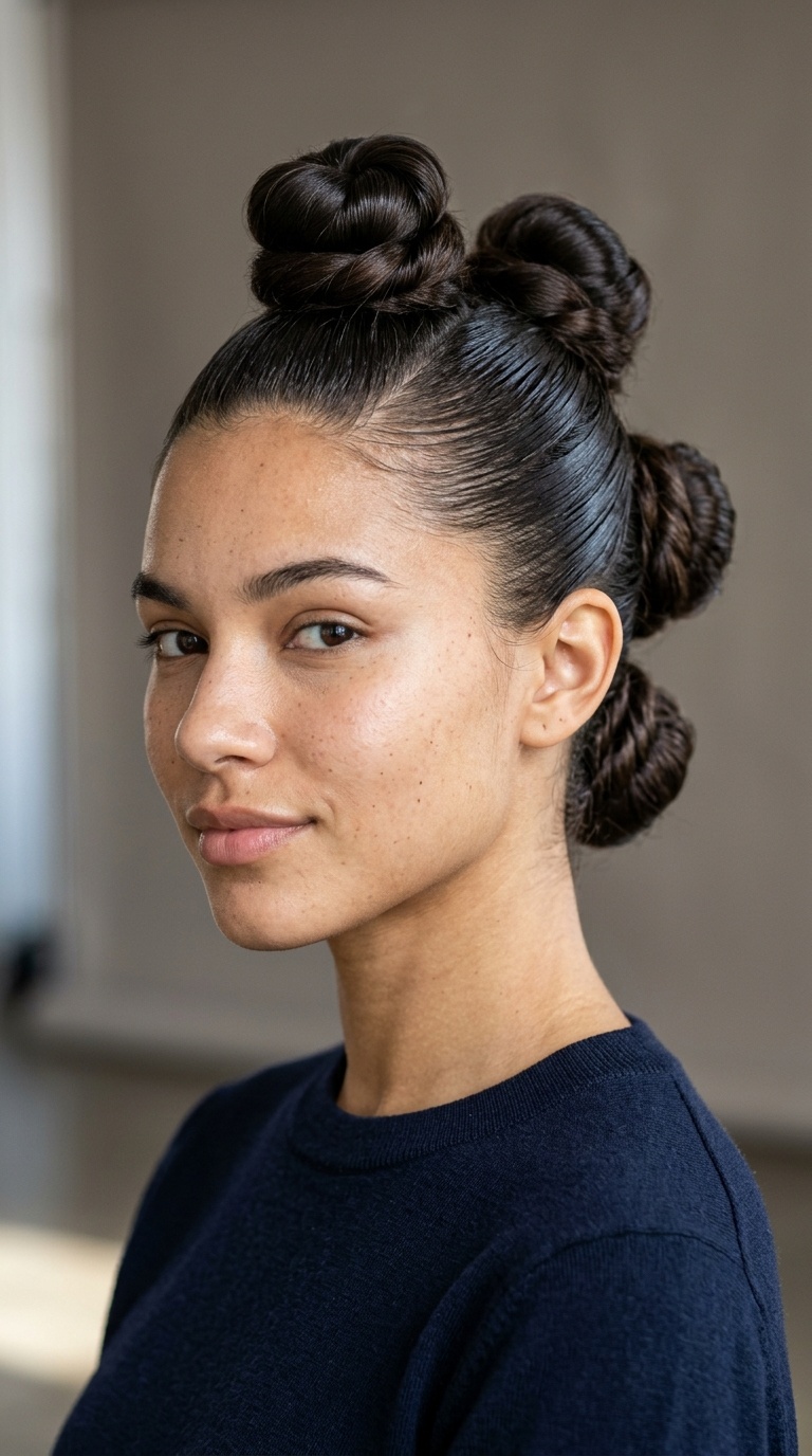 Triple Bun Mohawk