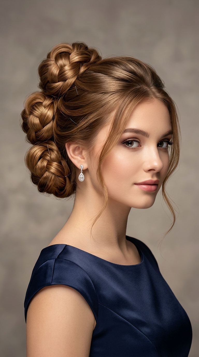 Triple Bun Updo