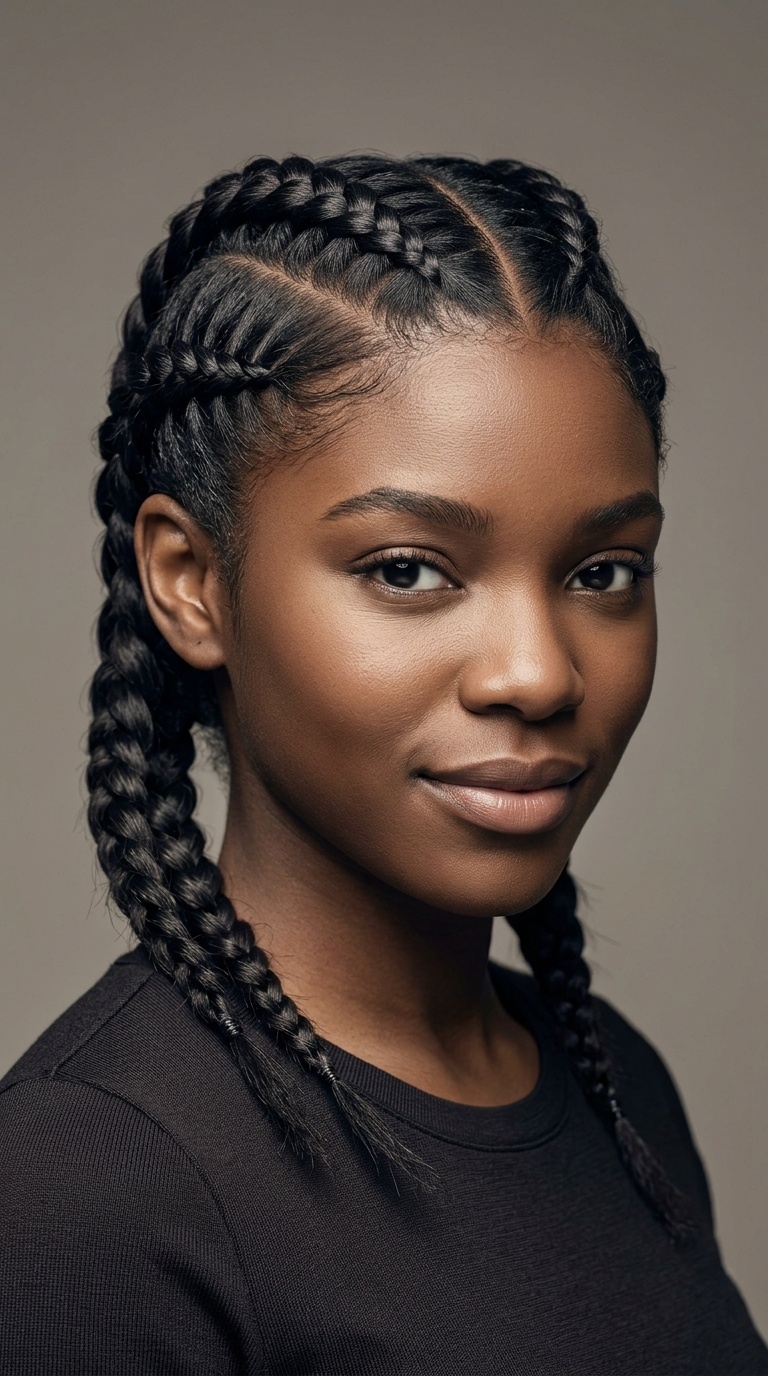 Triple Dutch Braids with Parallel Parts