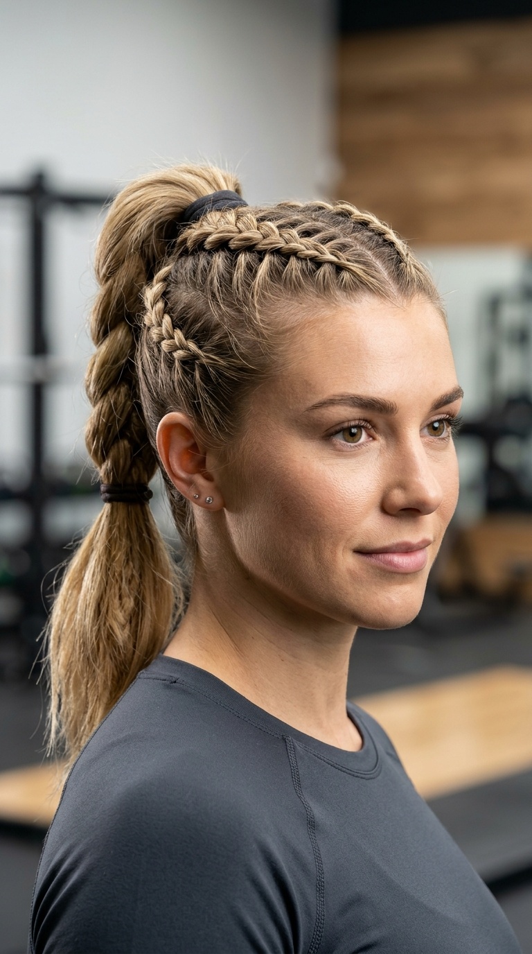 Triple French Braid Ponytail