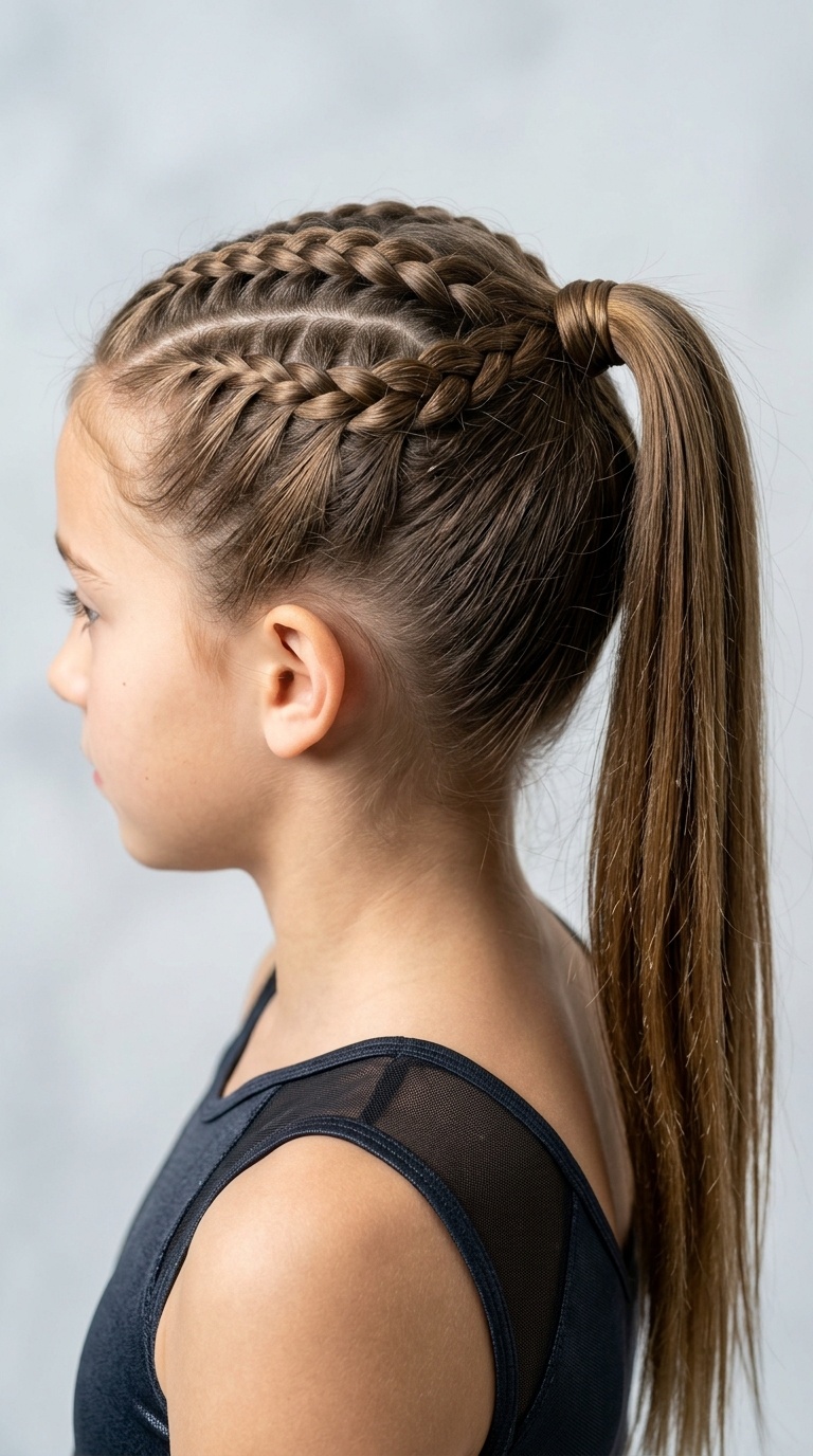 Triple French Braid Ponytail