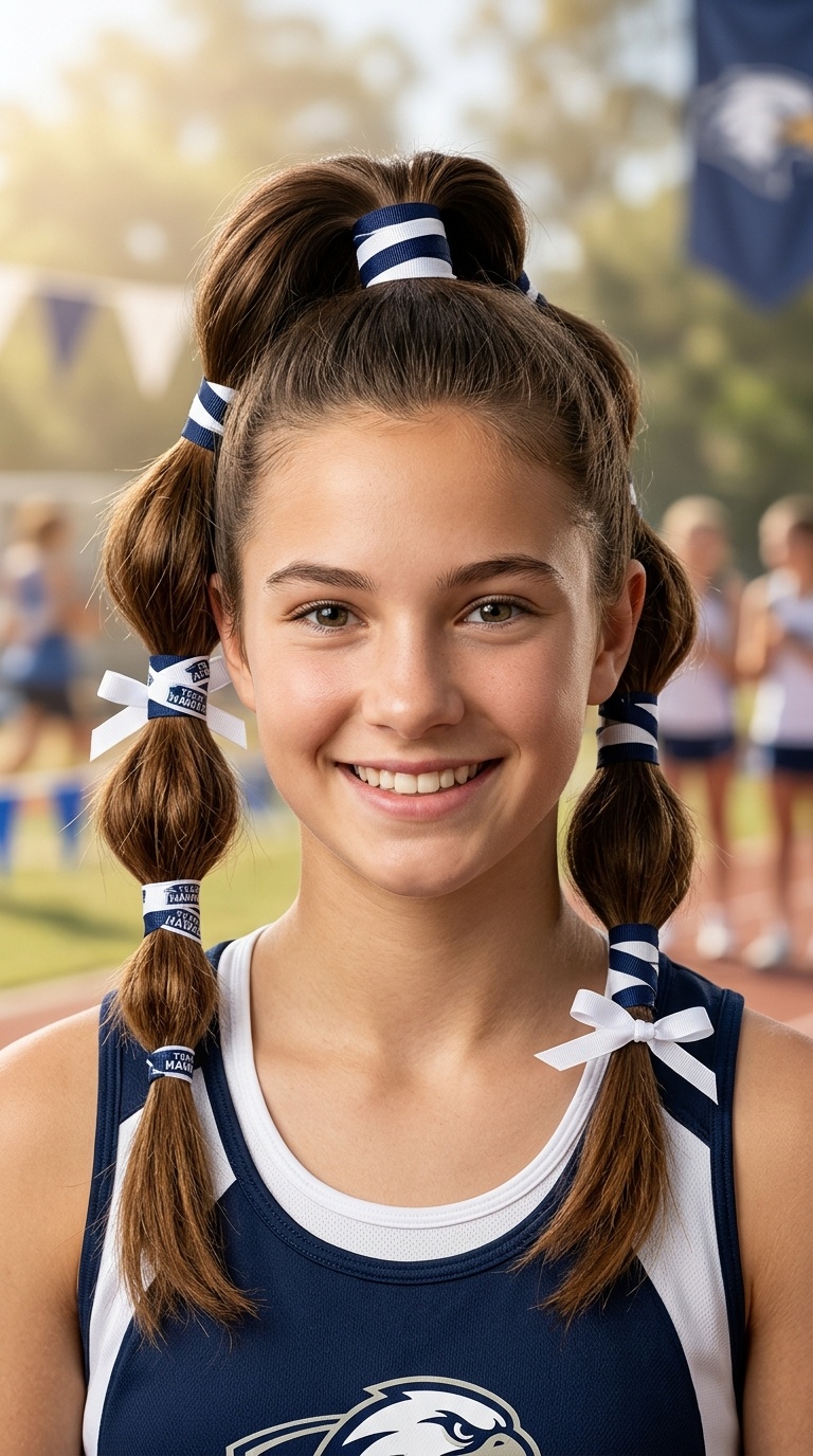 Triple Ponytail Cascade