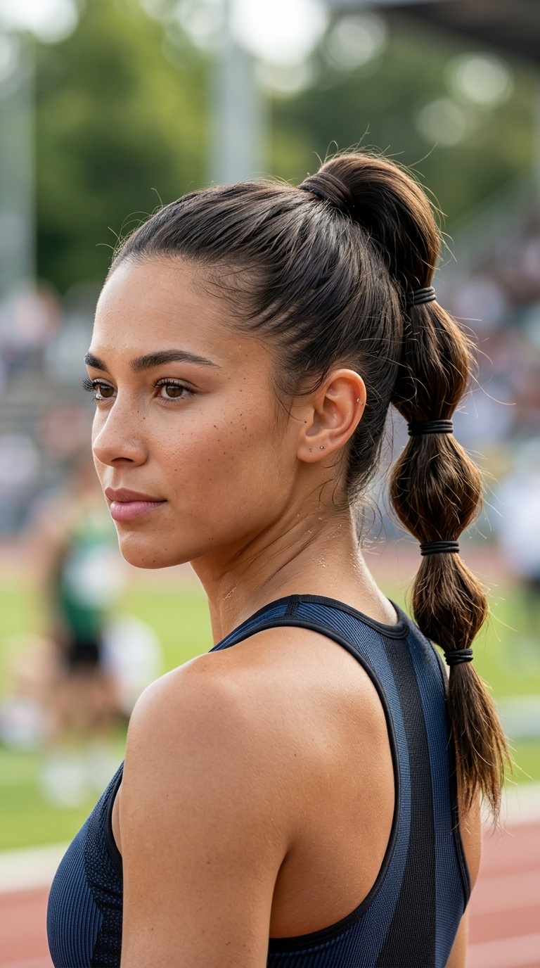 Triple-Sectioned Segmented Ponytail