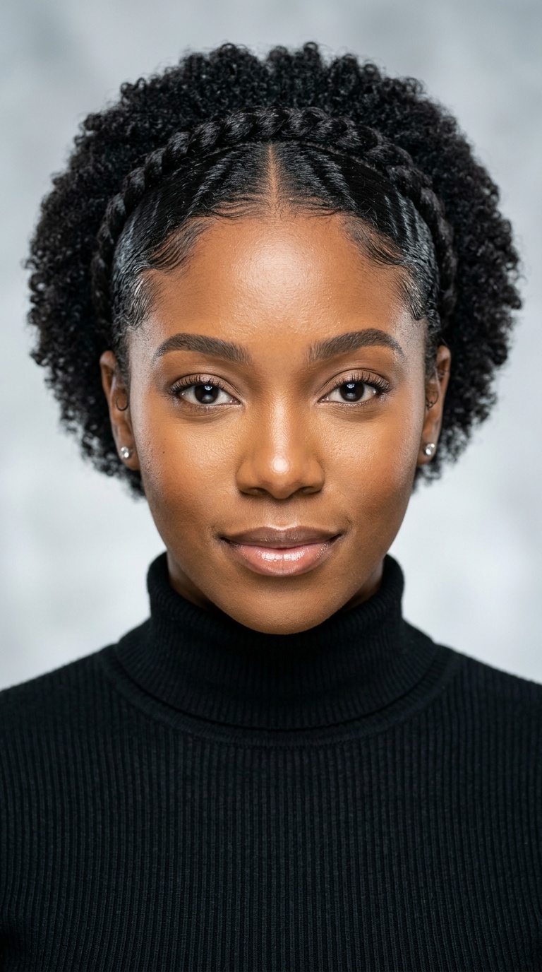 Triple Slick-Back Bands with Natural Texture