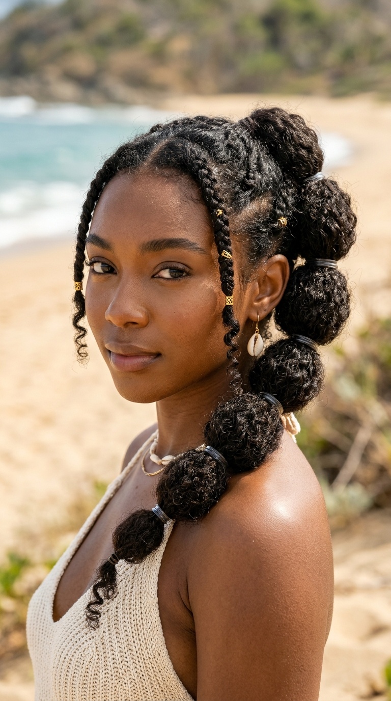 Triple Stacked Bubble Braid
