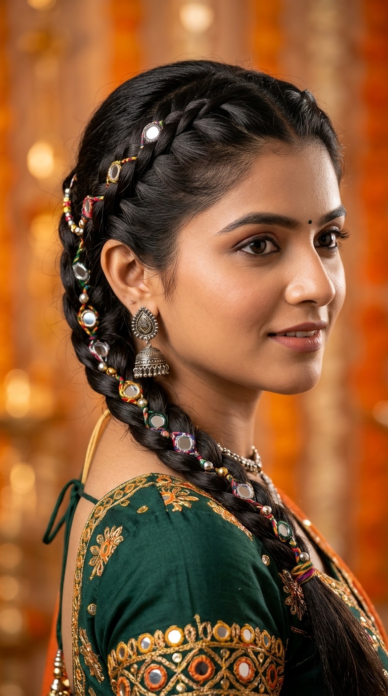 Triple-Strand Braid with Mirror Work