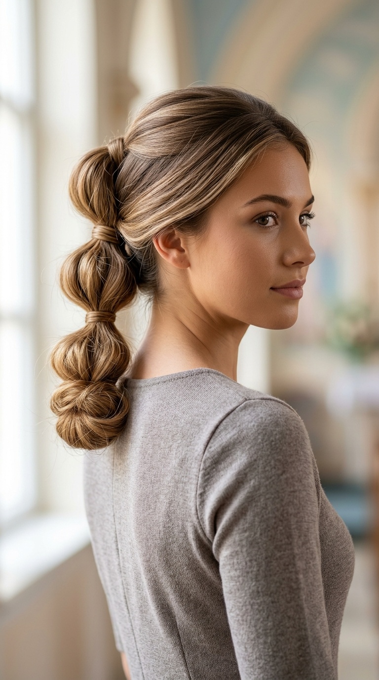 Triple Topsy-Tail Bun