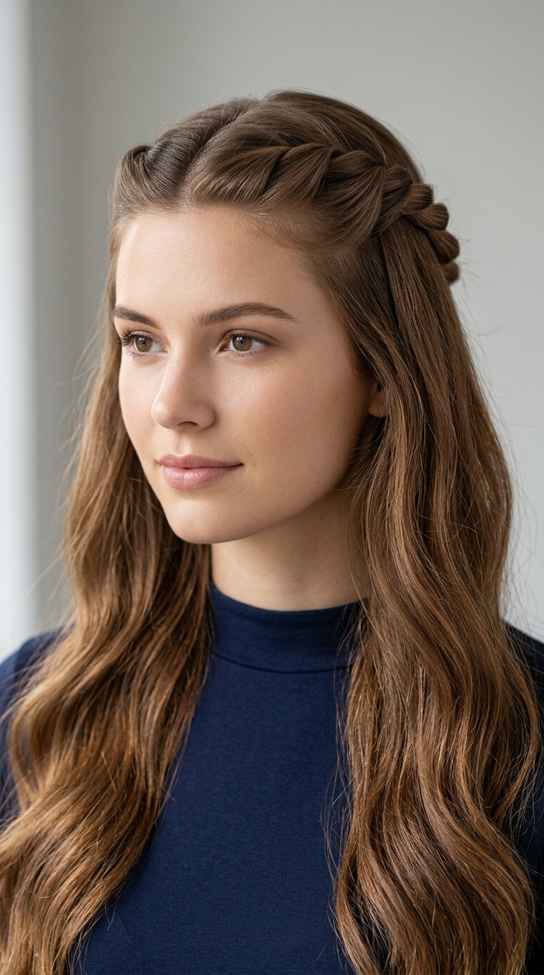Triple Twisted Half-Up Style