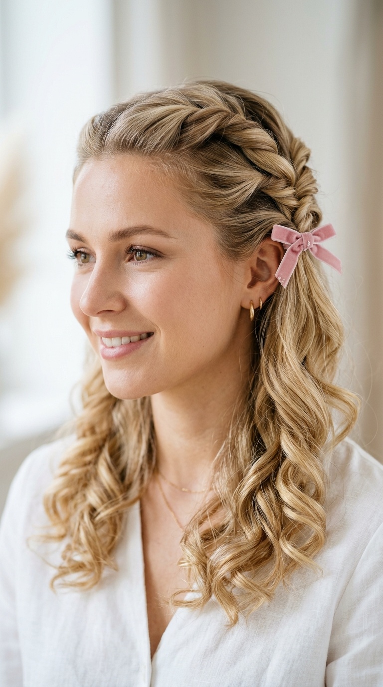 Triple Twisted Half-Up Style