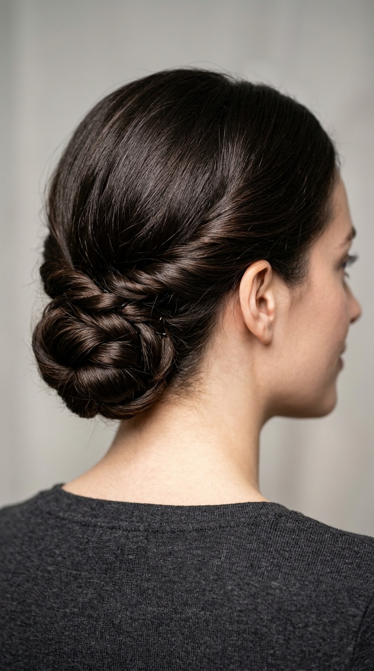 Triple Twisted Low Bun