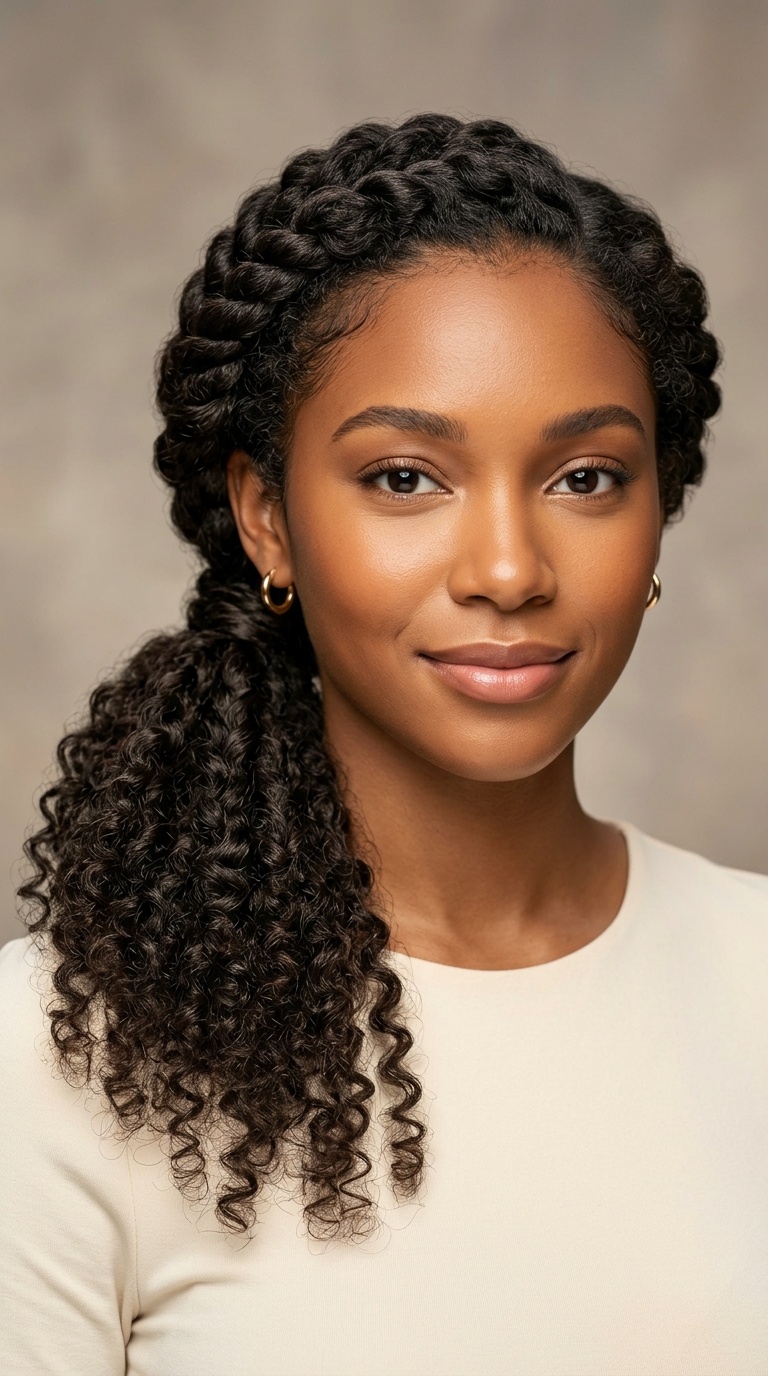 Triple Twisted Low Ponytail