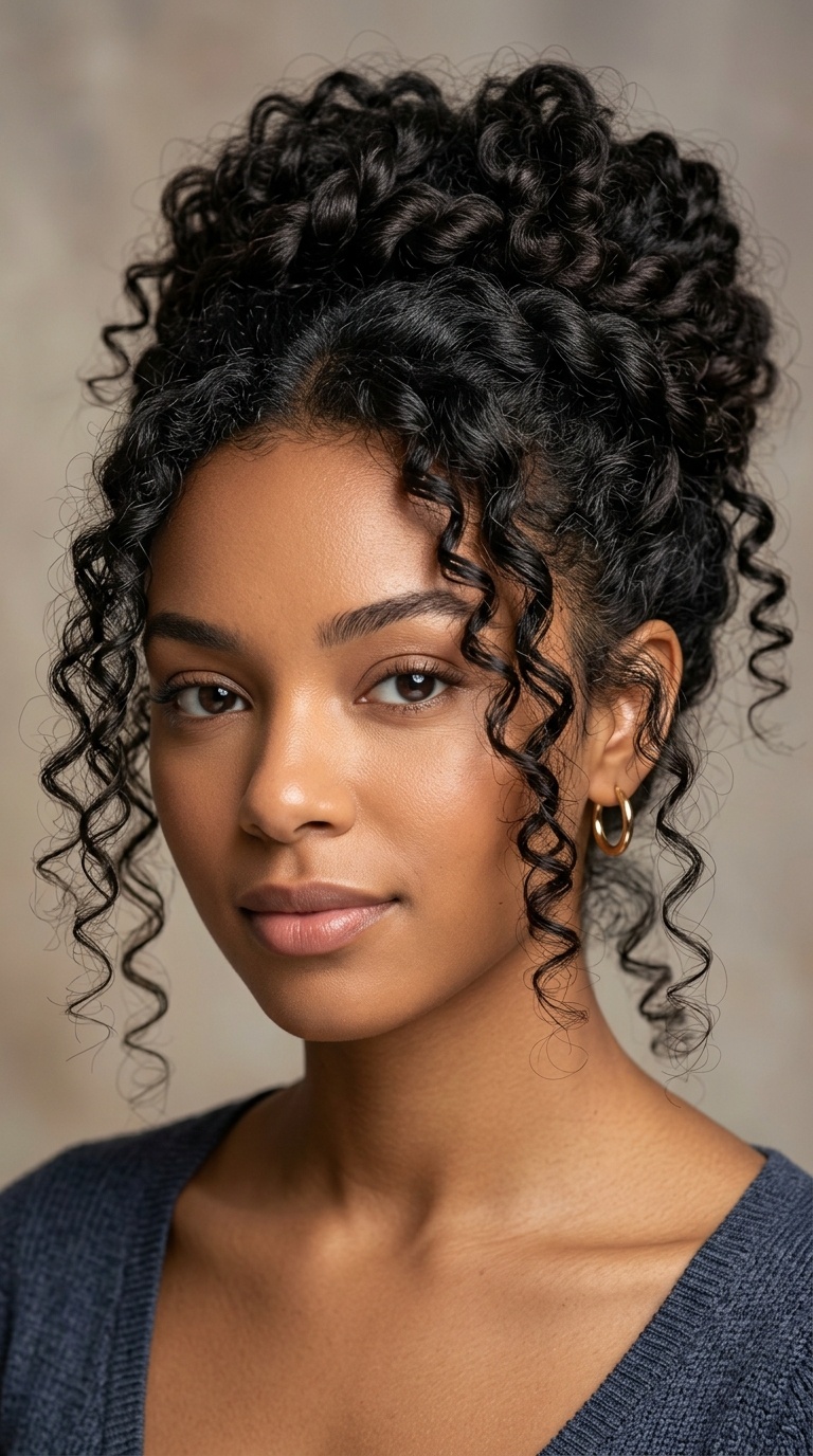 Triple Twisted Updo with Bohemian Tendrils