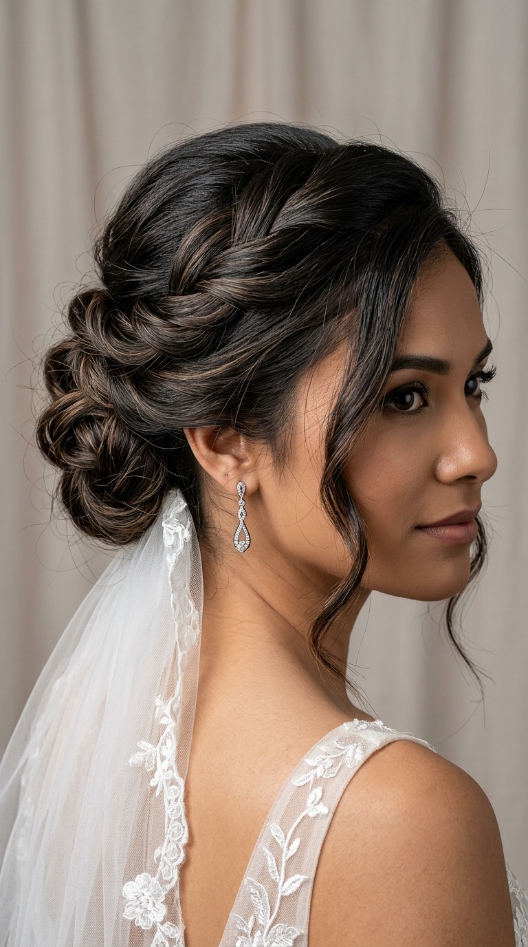 Triple Twisted Updo with Top-Tuck Placement