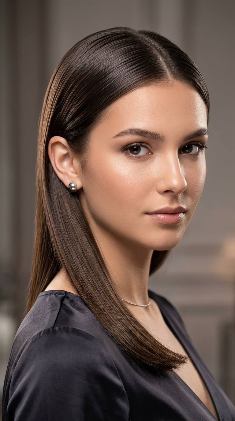 Tucked-Behind-the-Ears Sleek Style
