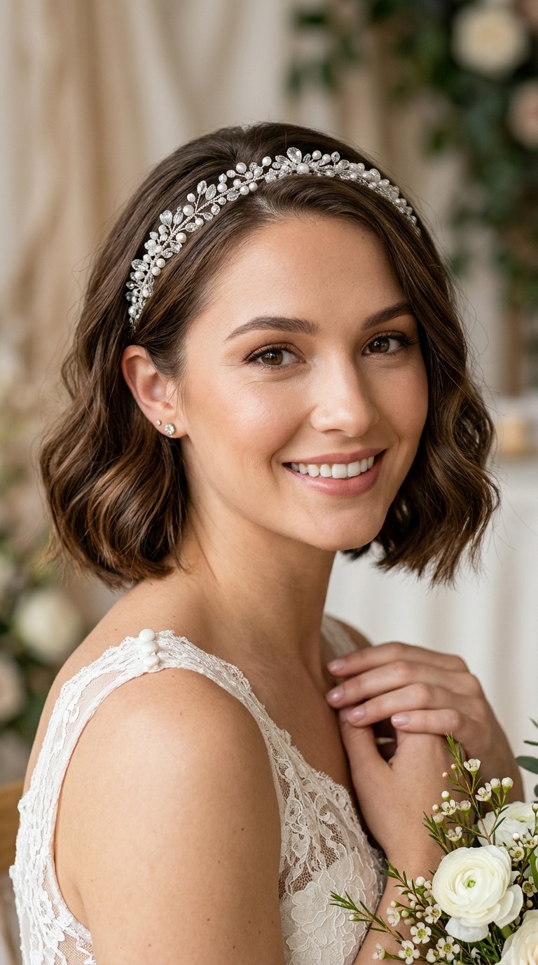 Tucked Bob with a Forehead Headband