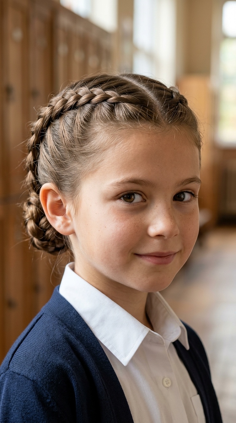Tucked-Under Dutch Braids