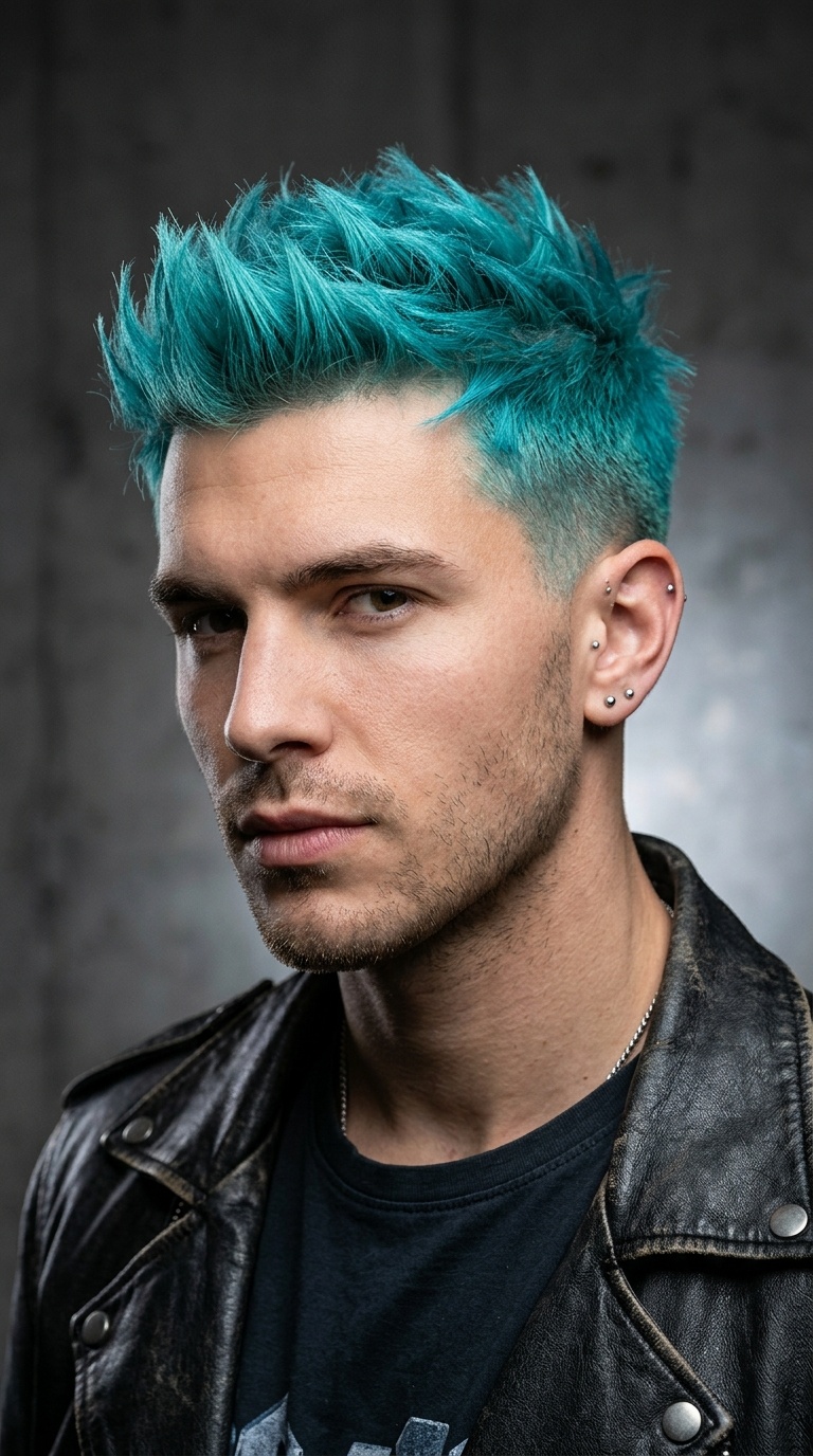 Turquoise Tapered Spikes
