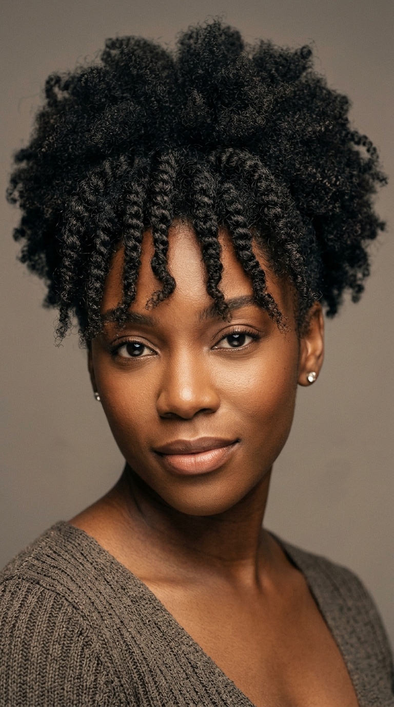 Twisted Bangs with a Fro