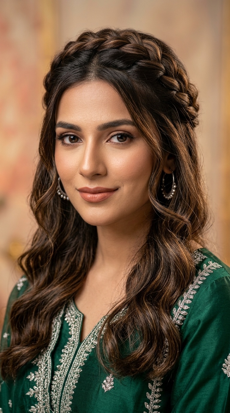 Twisted Crown with Loose Waves
