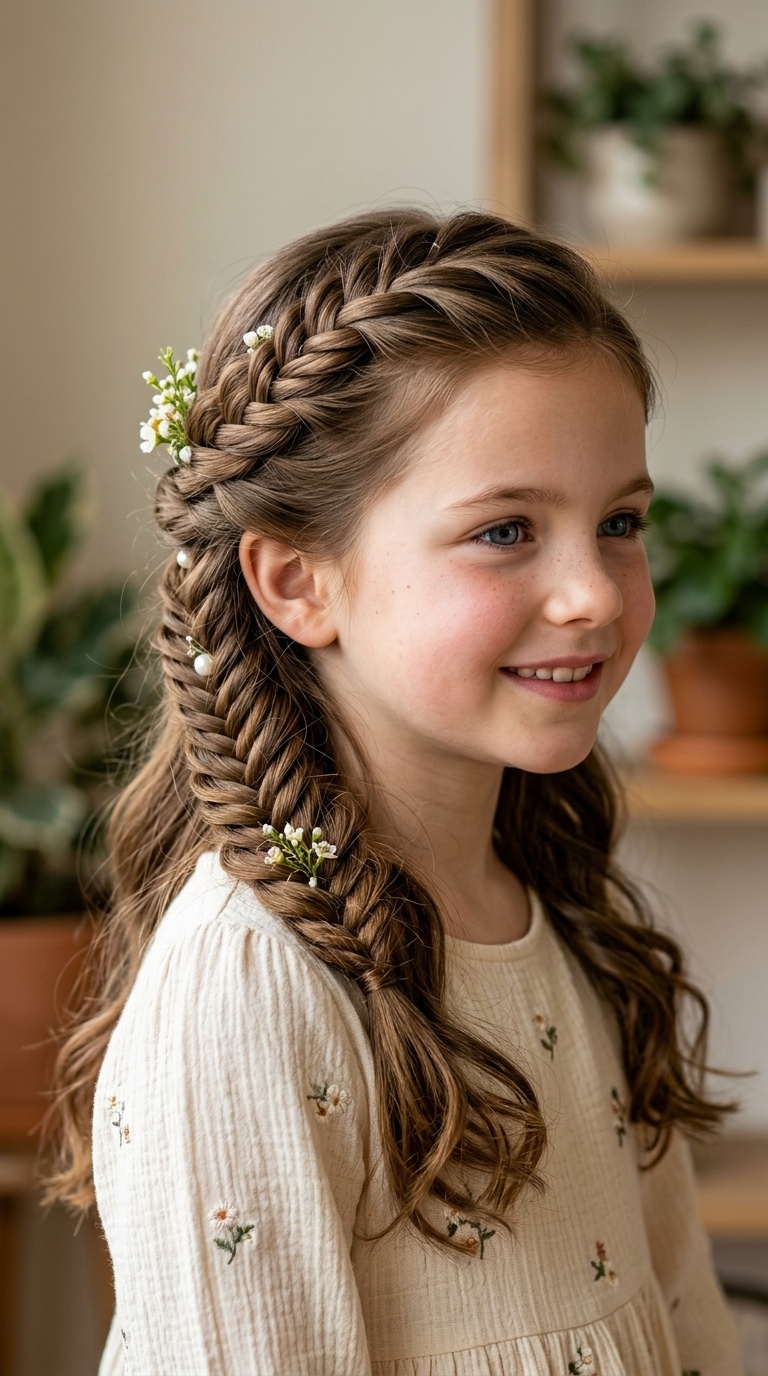 Twisted Fishtail Half-Up Style