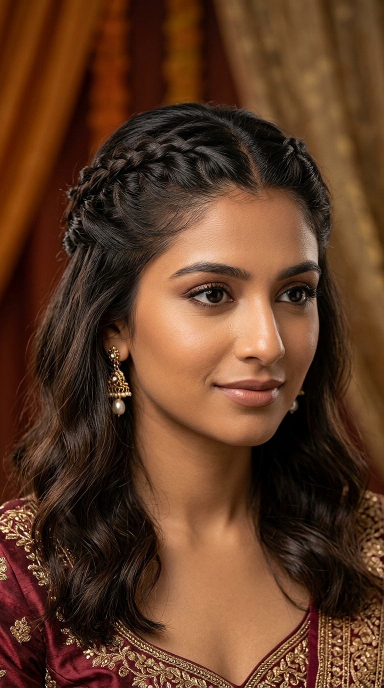 Twisted Half-Up Braids