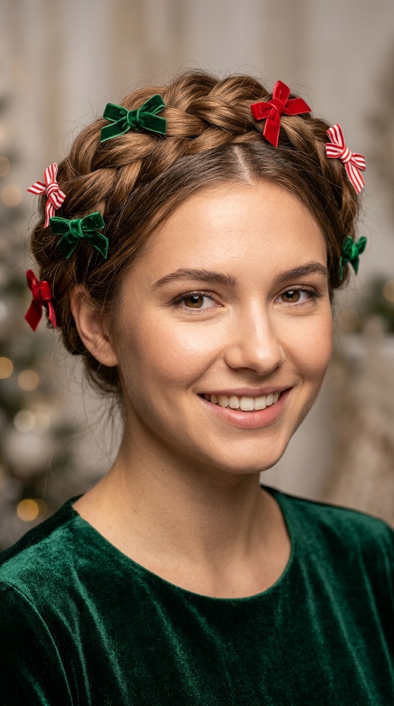 Twisted Halo with Tiny Bow Accents