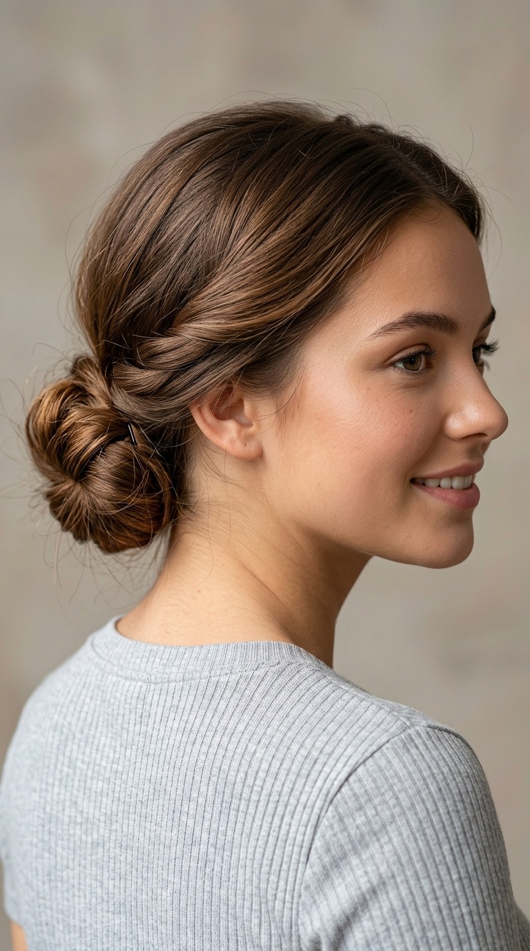 Twisted Low Pony-Bun