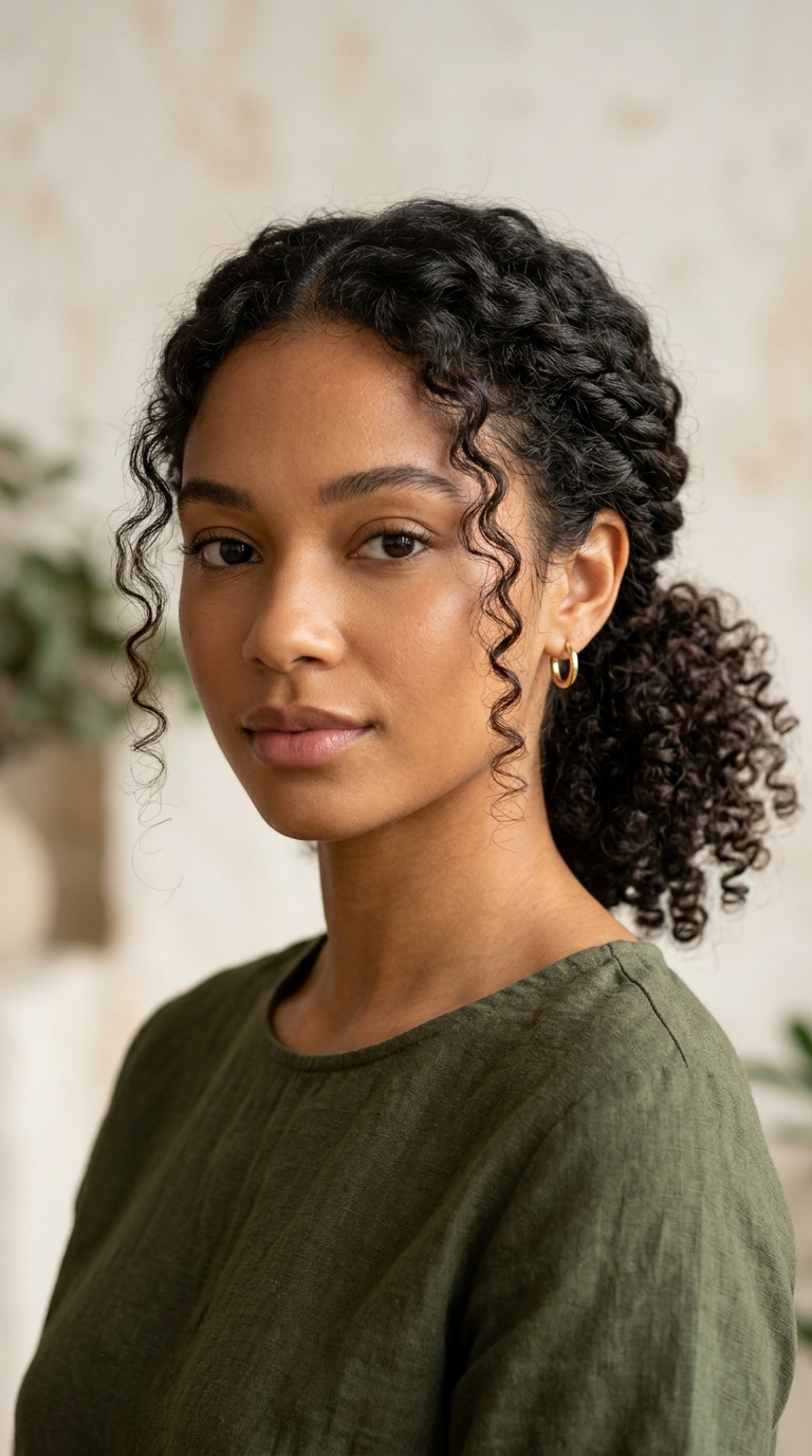 Twisted Low Ponytail with Soft Wisps