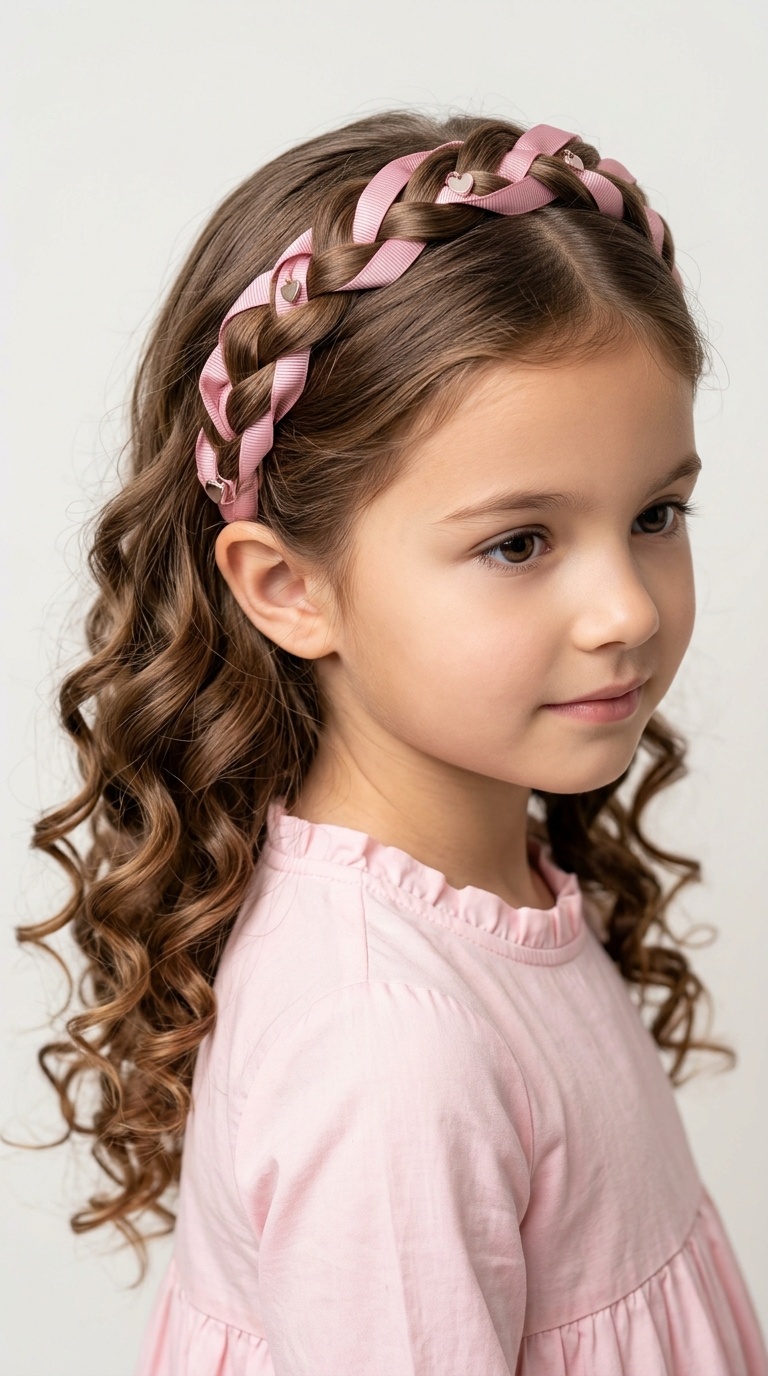 Twisted Ribbon Crown with Ringlets