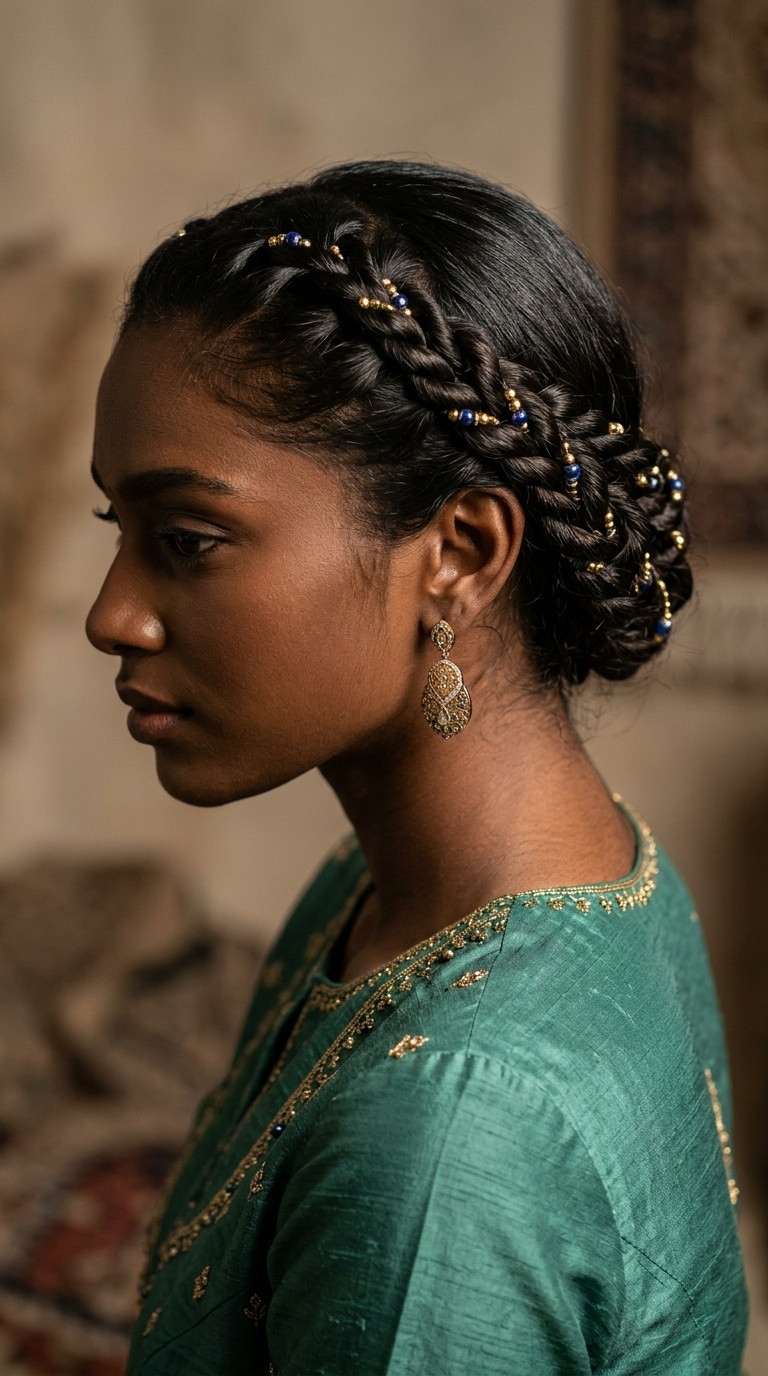 Twisted Rope Braid with Bead Details