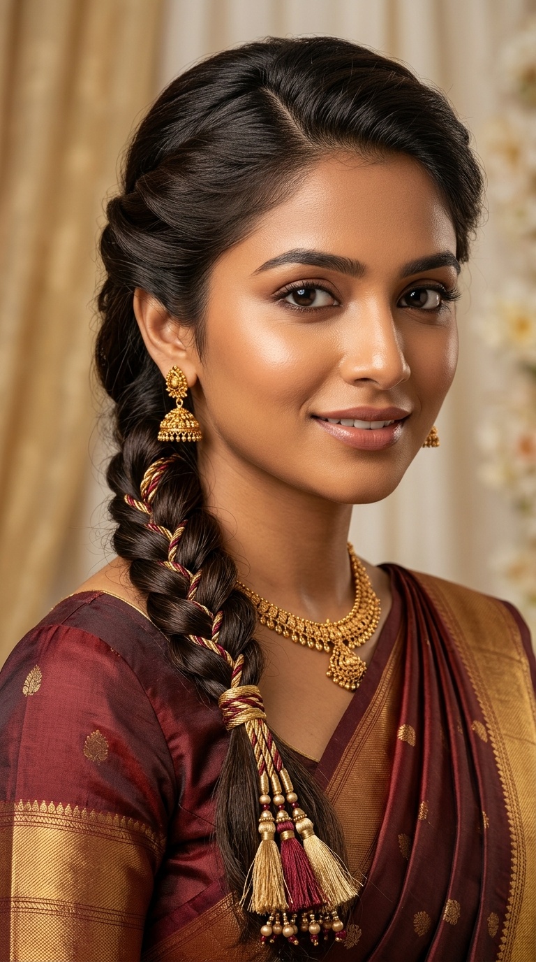 Twisted Rope Braid with Parandi Tassels