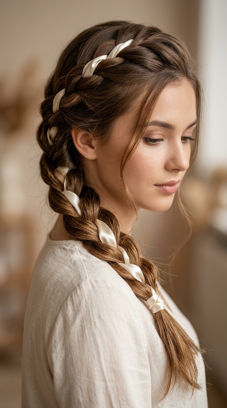 Twisted Rope Braid with Ribbon